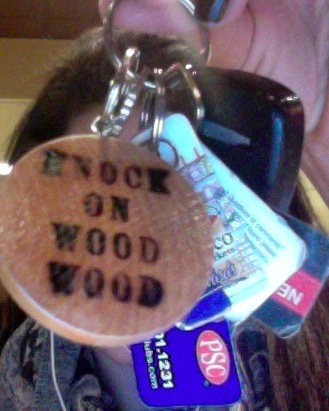 Knock on Wood Keychain